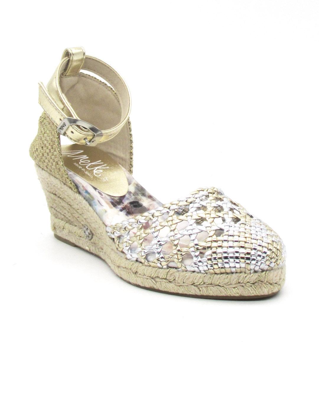Alpargata Anekke 40381-13 de color oro/plata para mujer