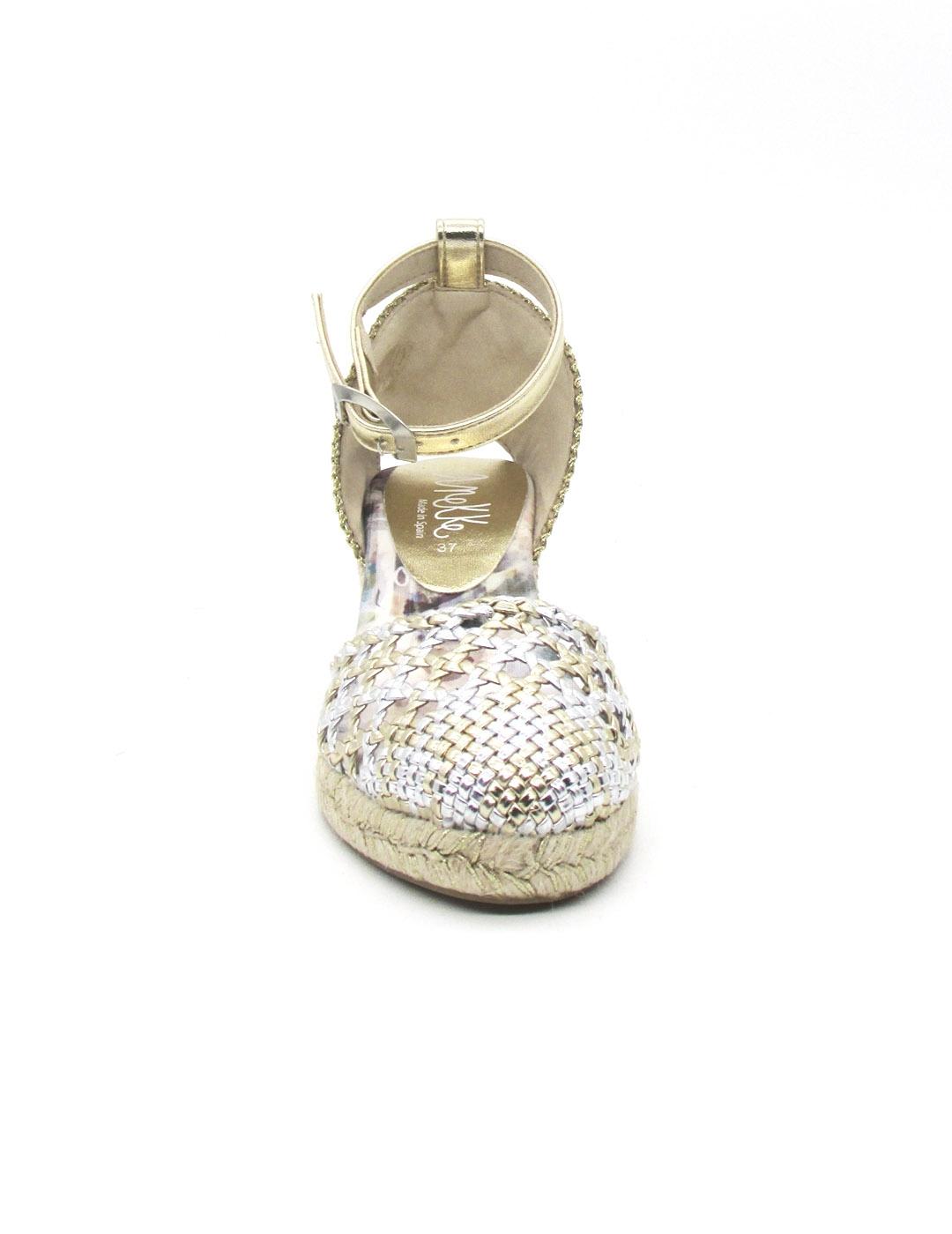 Alpargata Anekke 40381-13 de color oro/plata para mujer