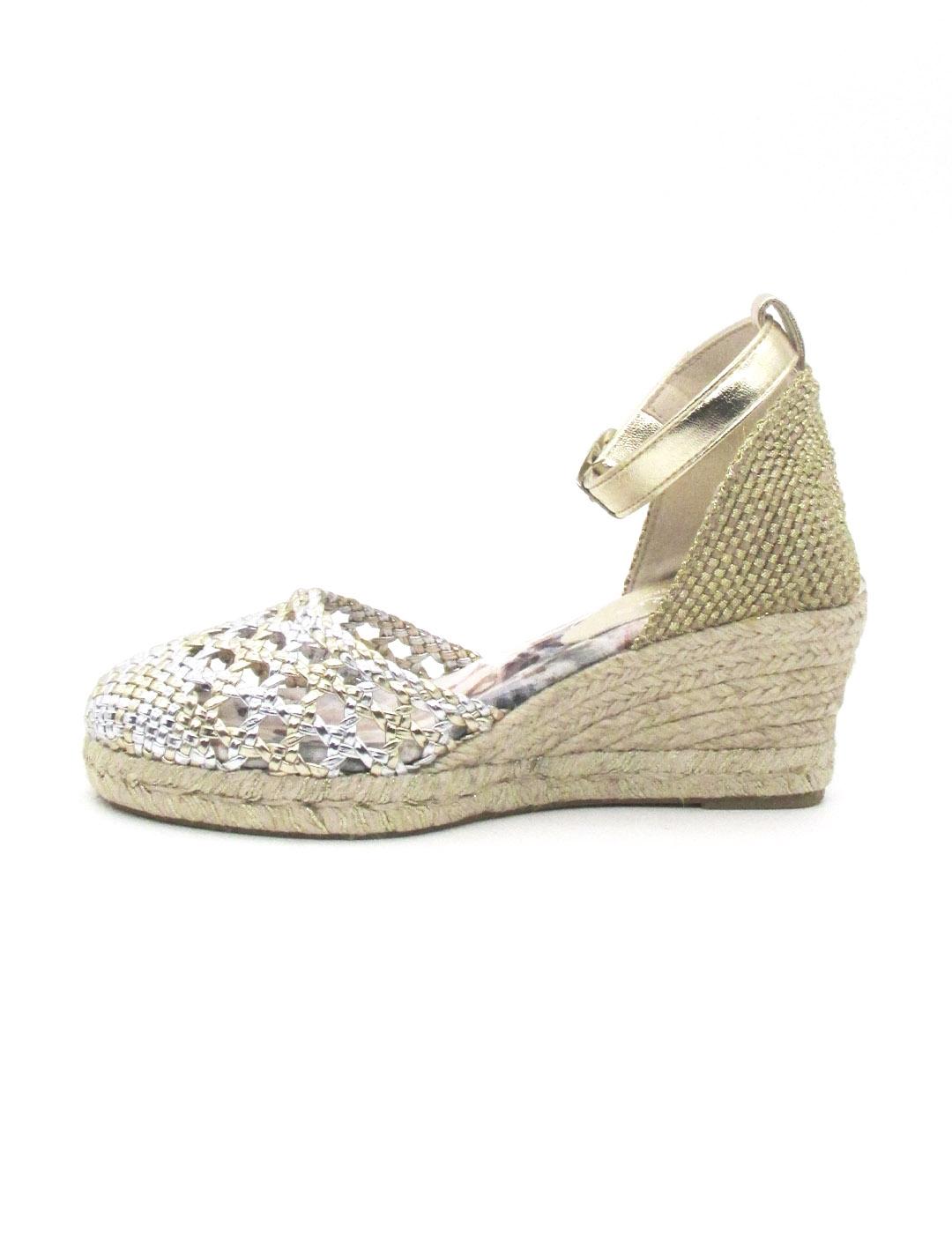 Alpargata Anekke 40381-13 de color oro/plata para mujer