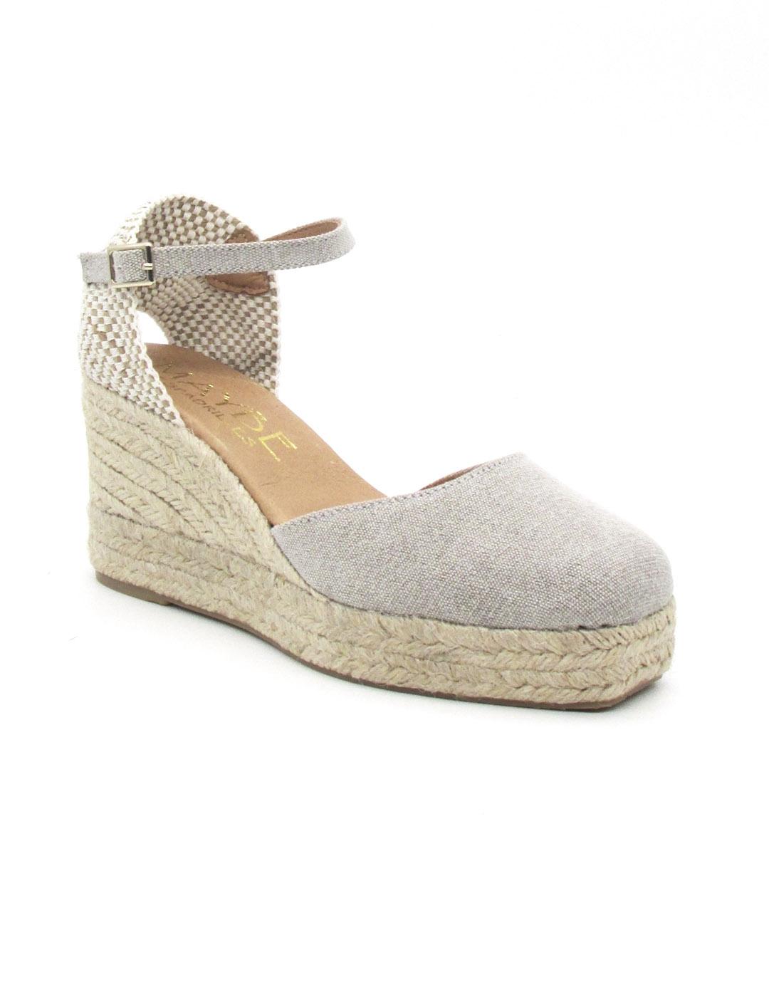 Alpargata Maybe FIONA de color gris con cuña
