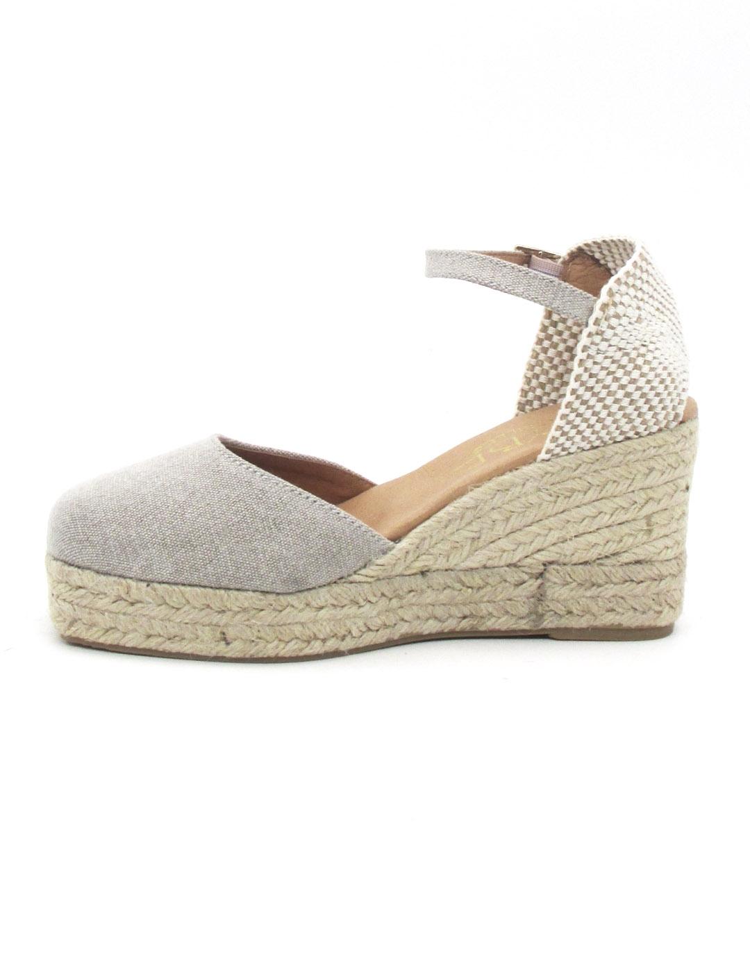 Alpargata Maybe FIONA de color gris con cuña