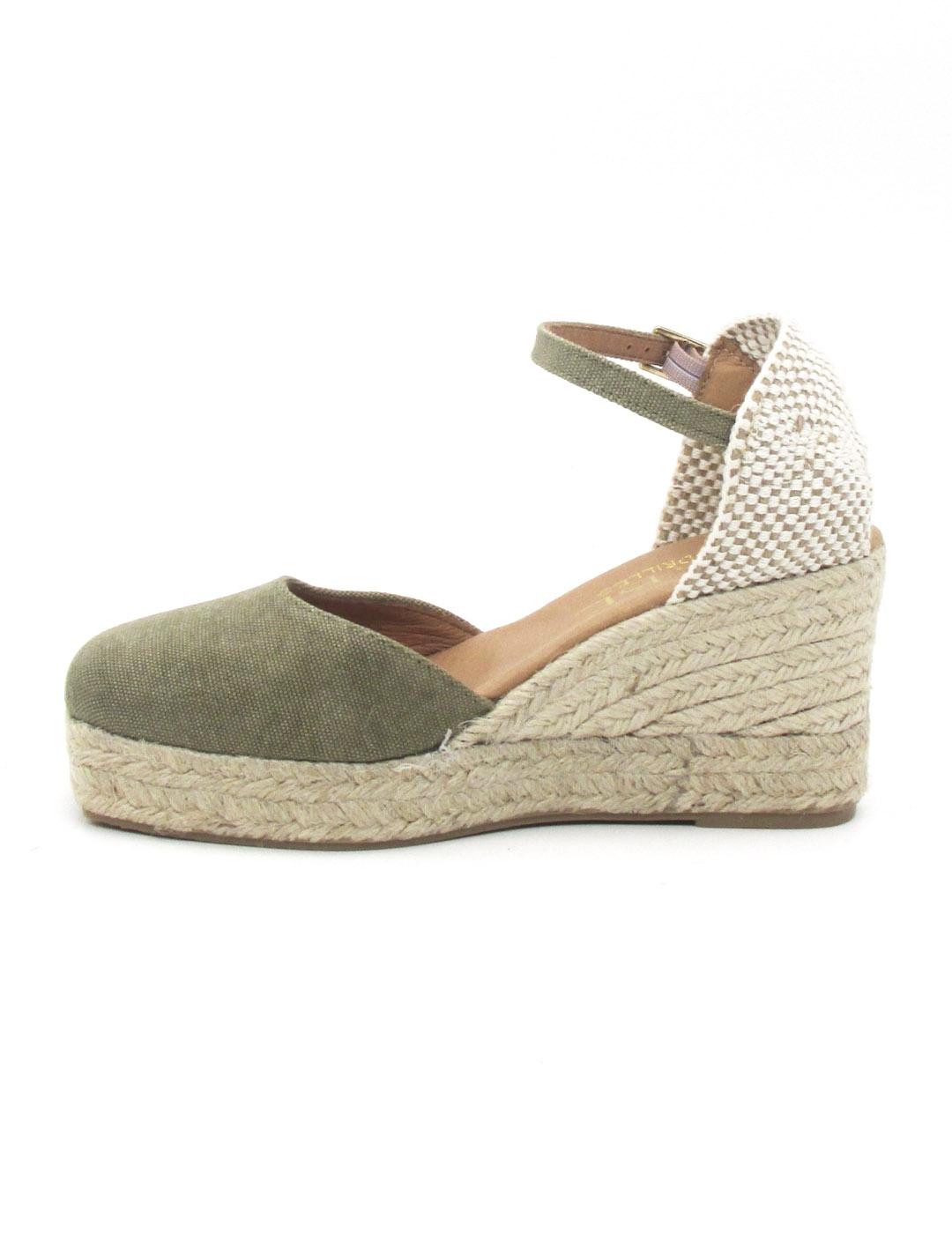Alpargata Maybe FIONA de color kaki con cuña para mujer