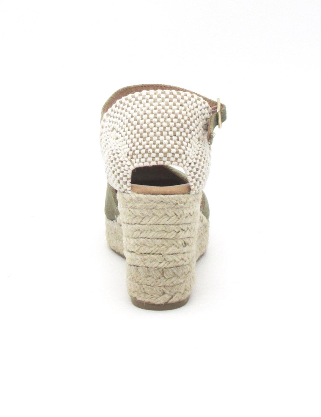 Alpargata Maybe FIONA de color kaki con cuña para mujer