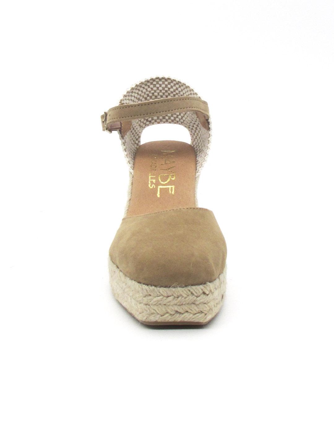 Alpargata Maybe FIONA de color camel con cuña para mujer