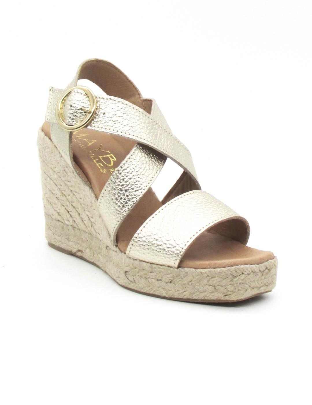 Sandalia Maybe FAITH de color oro con cuña para mujer