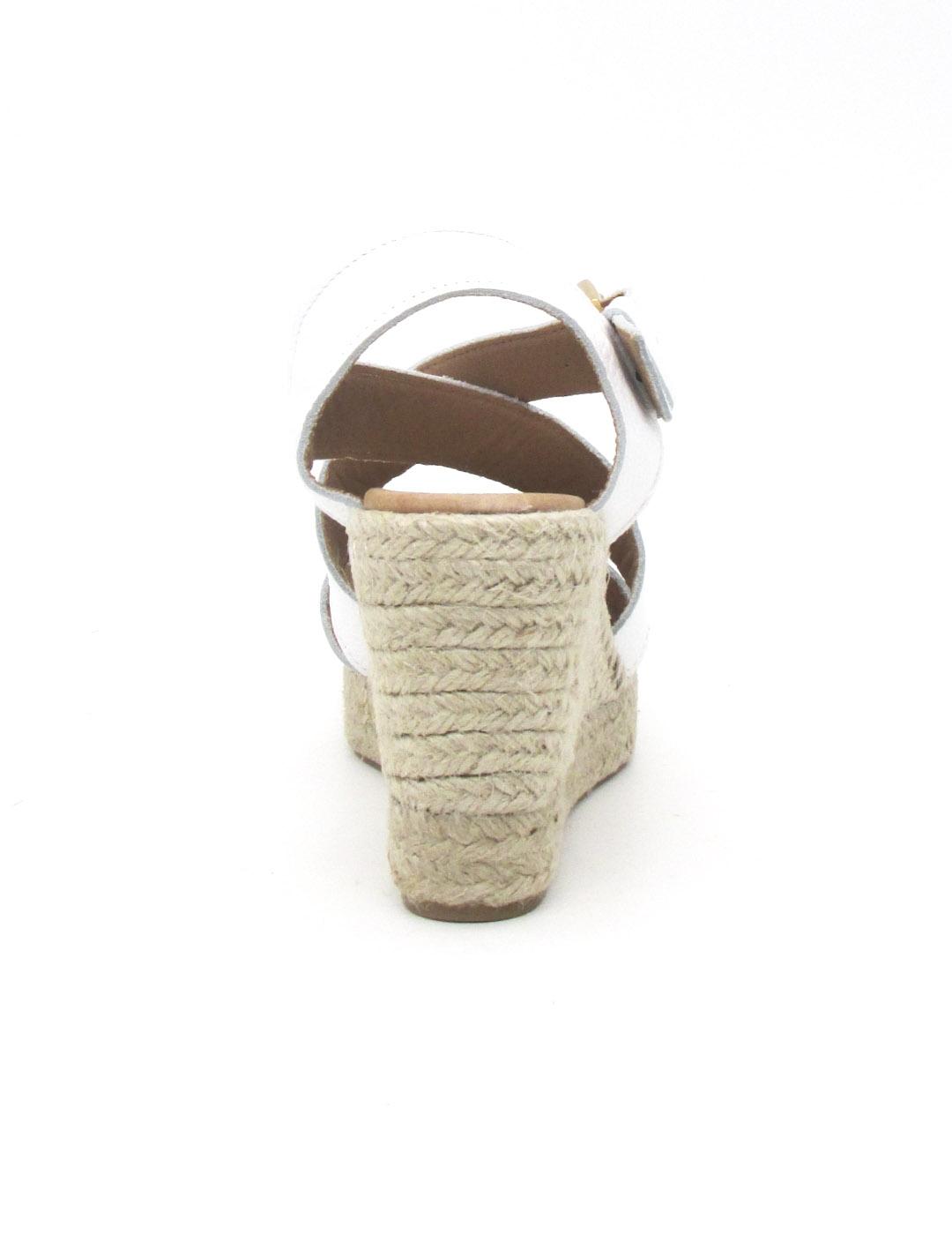 Sandalia Maybe FAITH de color blanco con cuña para mujer