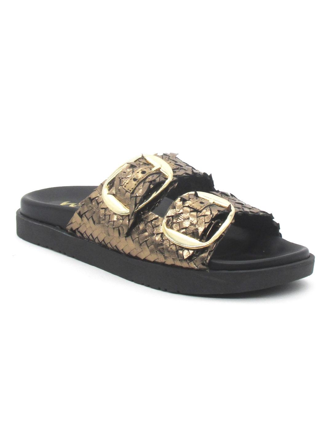 Sandalia Bio Wikers R-64787 de color bronce para mujer