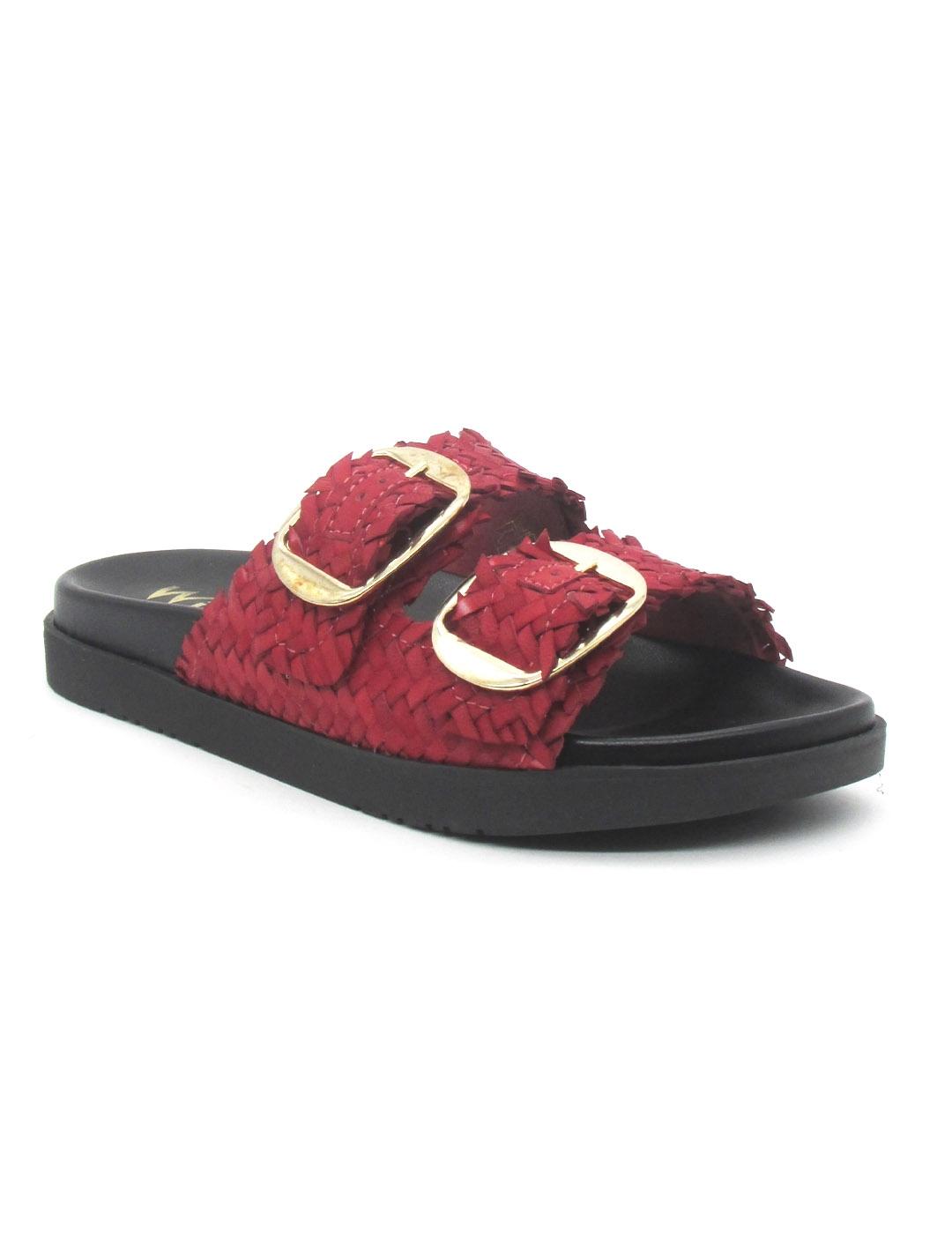 Sandalia Bio Wikers R-64787 rojo oara mujer