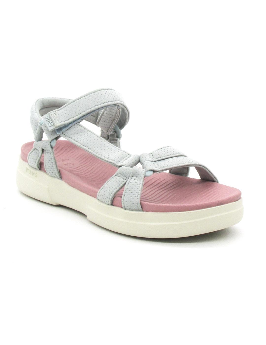 Sandalia Pitas CLAIRE de color azul claro para mujer