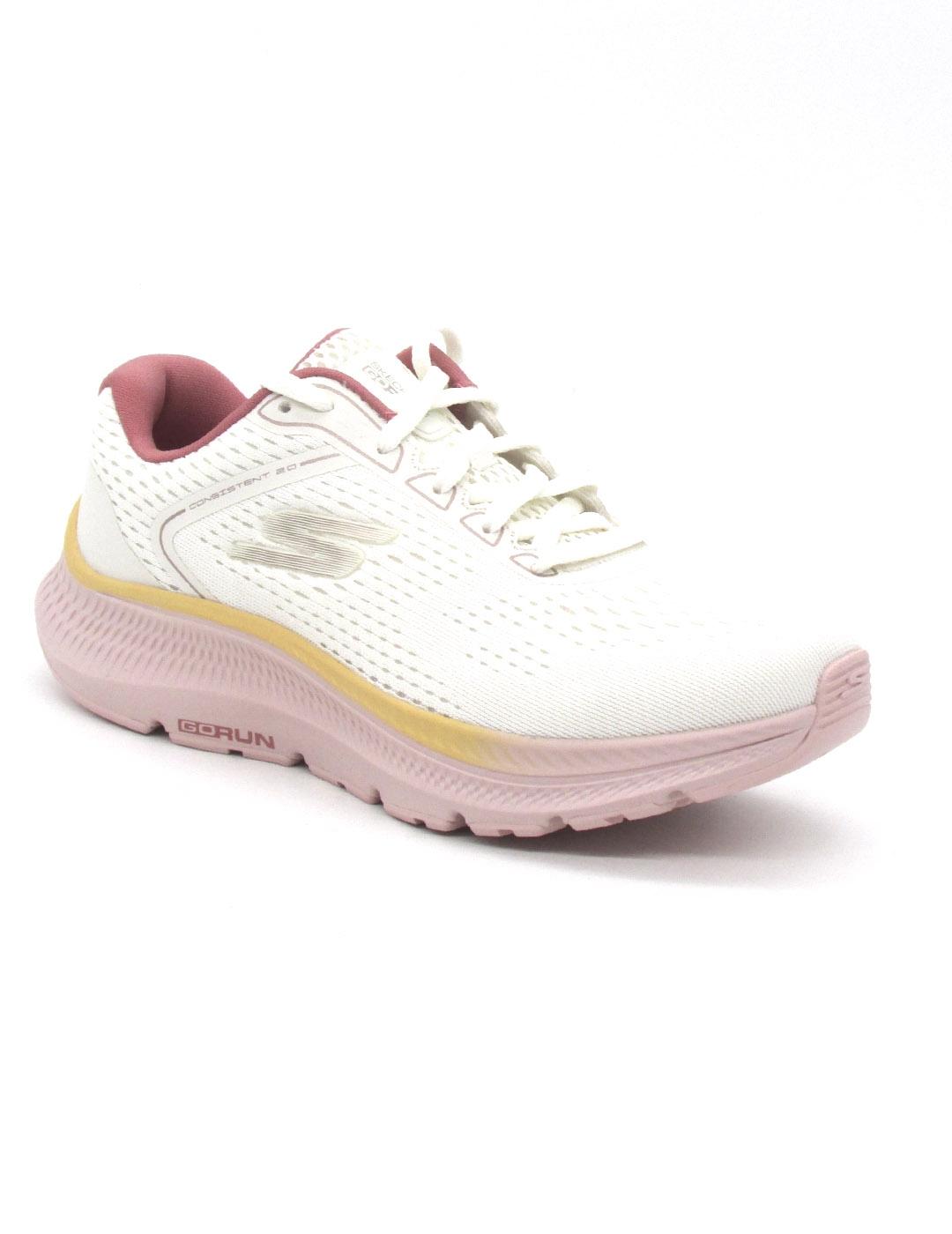 Zapatilla Skechers 128607/NTPK color natural/rosa para mujer