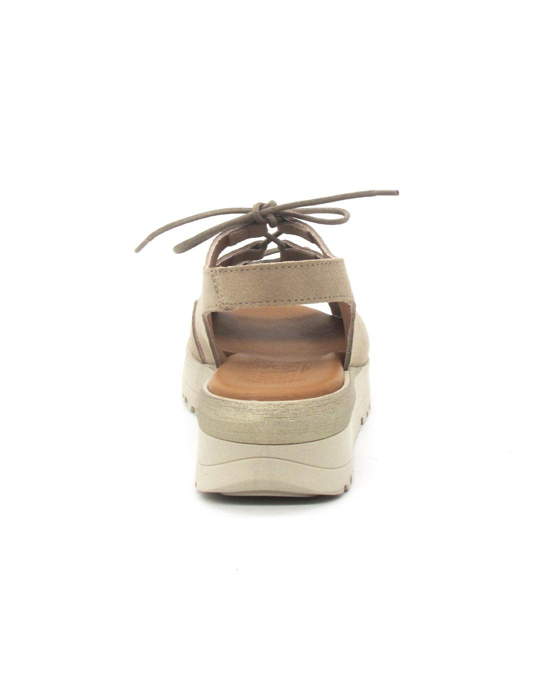 Sandalia Kaola 6622 serraje de color taupe