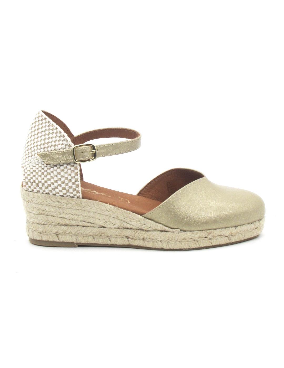 Alpargata Cabrera 52L-3 de color platino para mujer