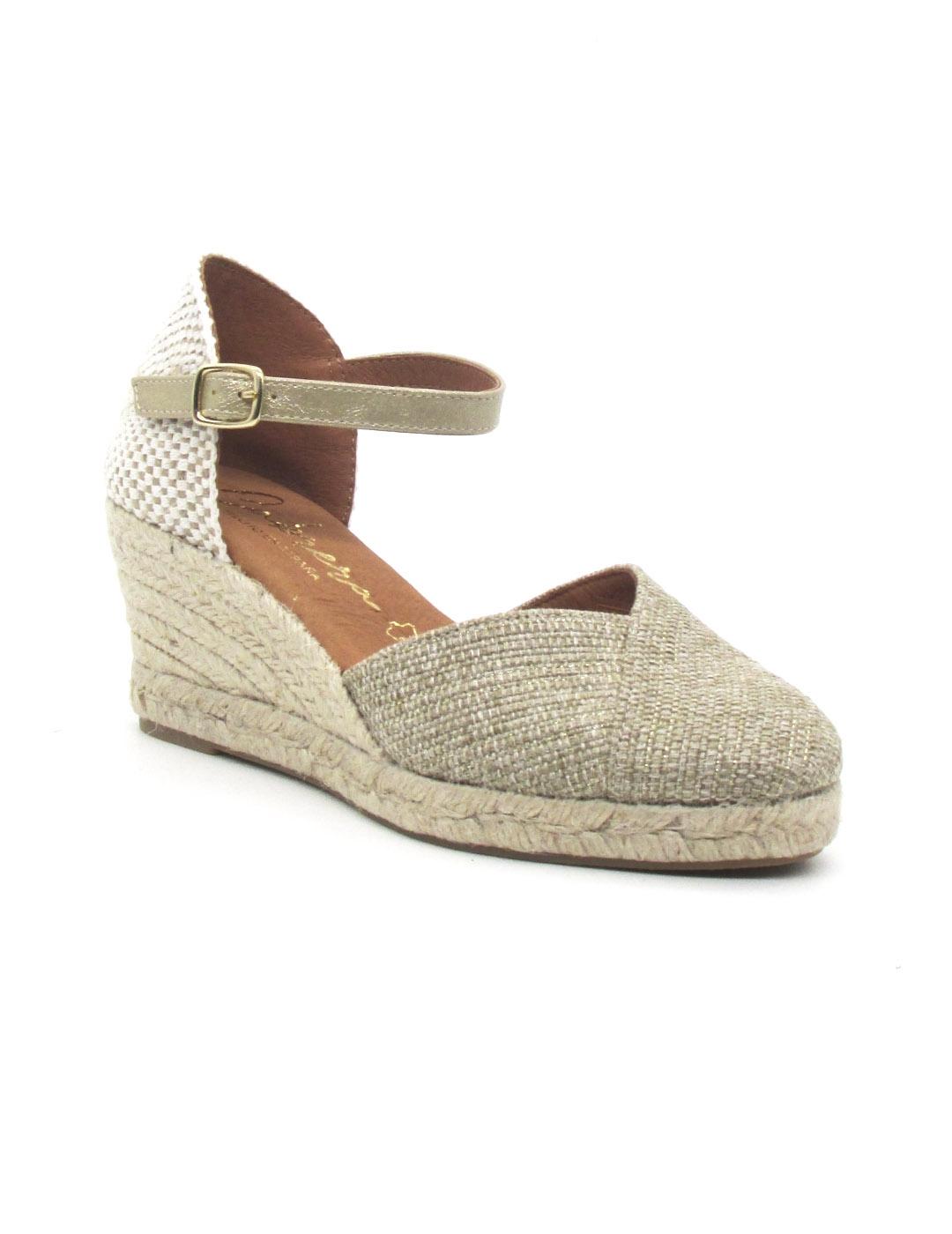 Alpargata Cabrera 89-5 de color platino para mujer