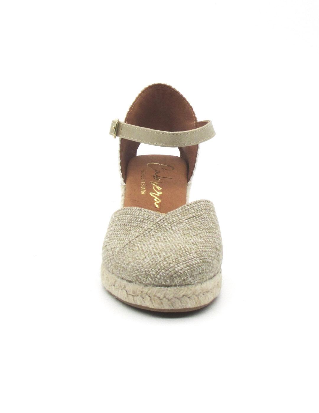 Alpargata Cabrera 89-5 de color platino para mujer