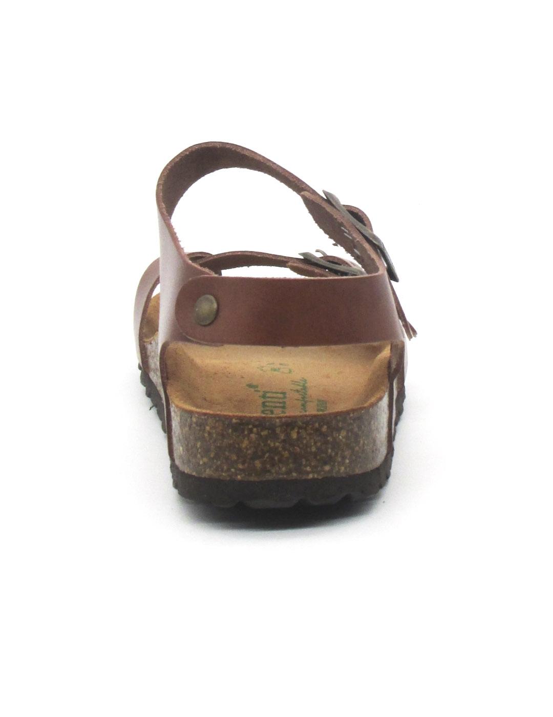 Sandalia Bio Autenti 6341 de color cuero para mujer