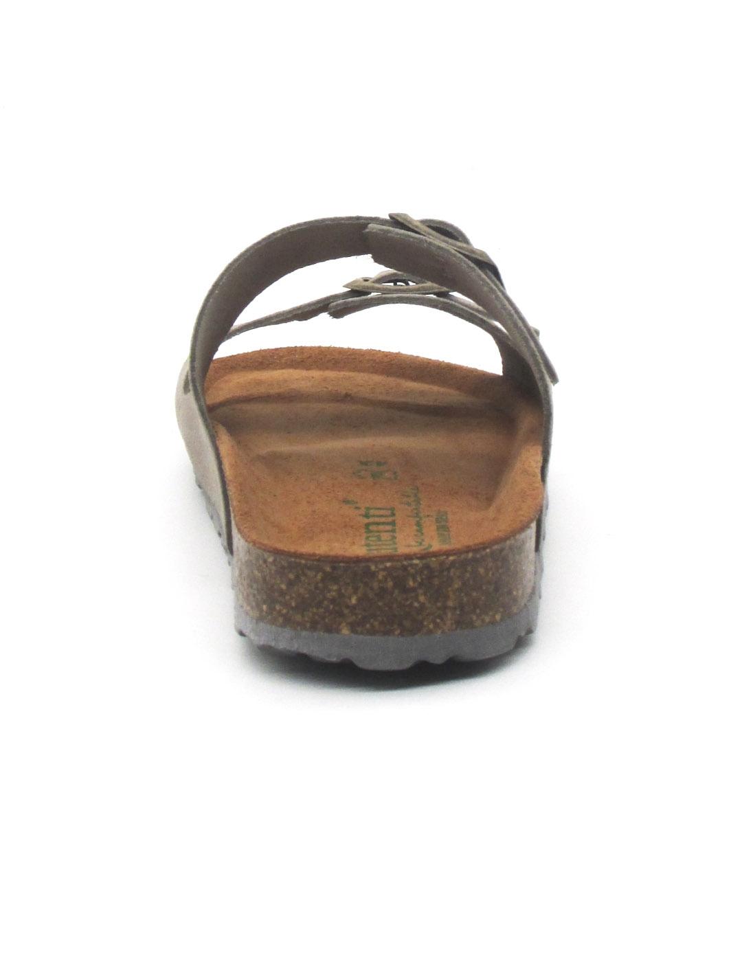 Sandalia Bio Autenti 3195 de color piedra serraje para mujer