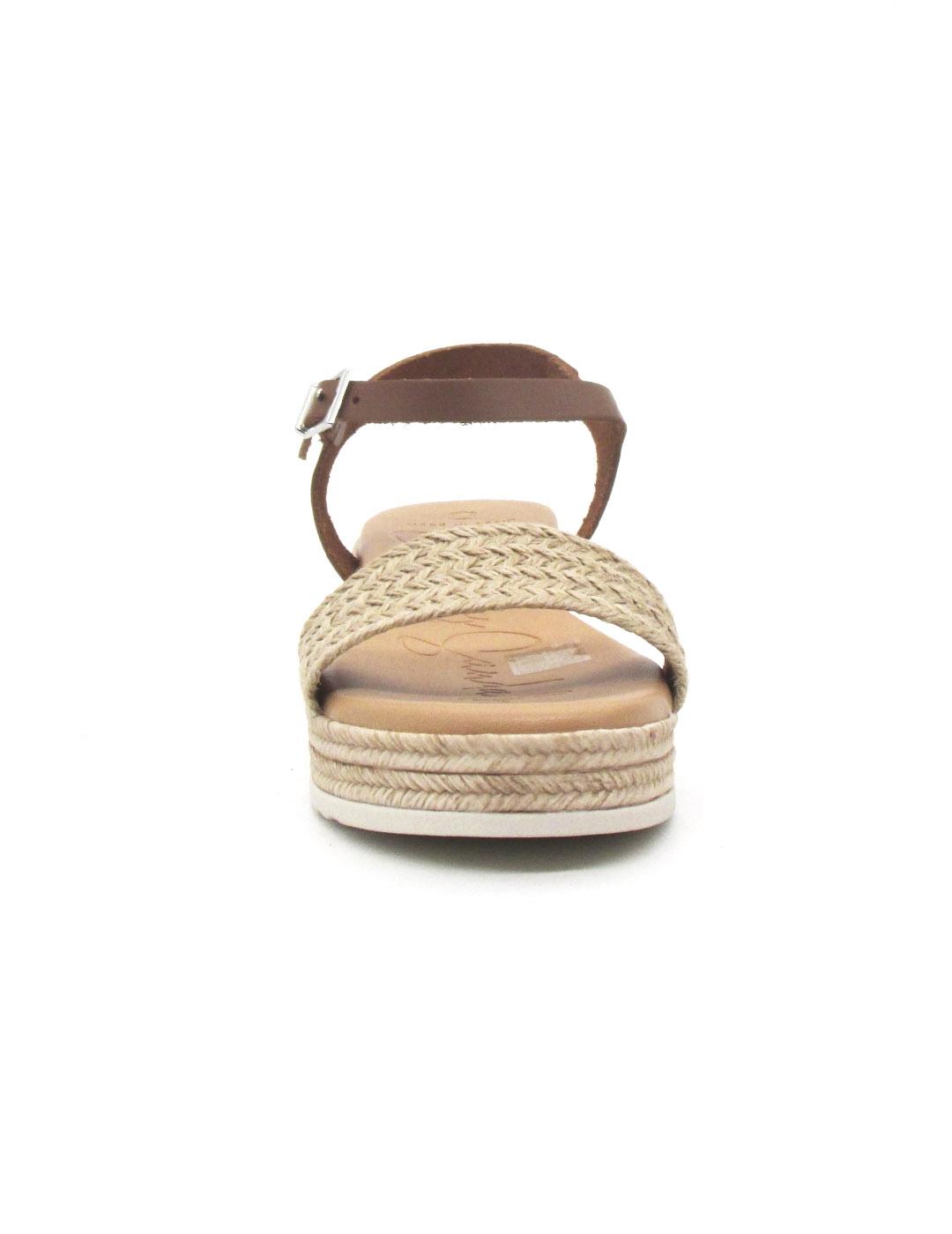 Sandalia Oh My Sandals 5691 de color robre combinado mujer