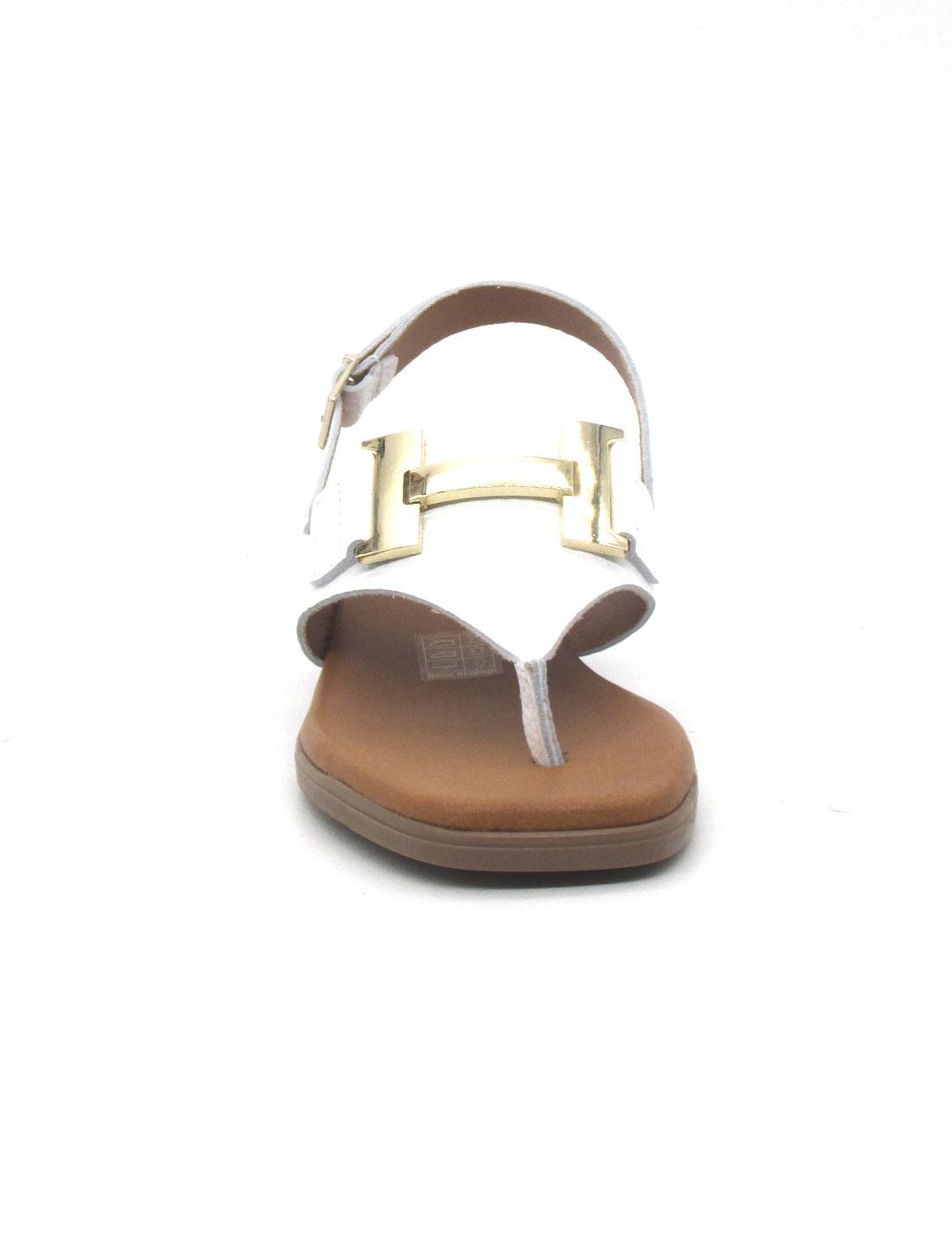 Sandalia Oh My Sandals 5585 de color blanco para mujer
