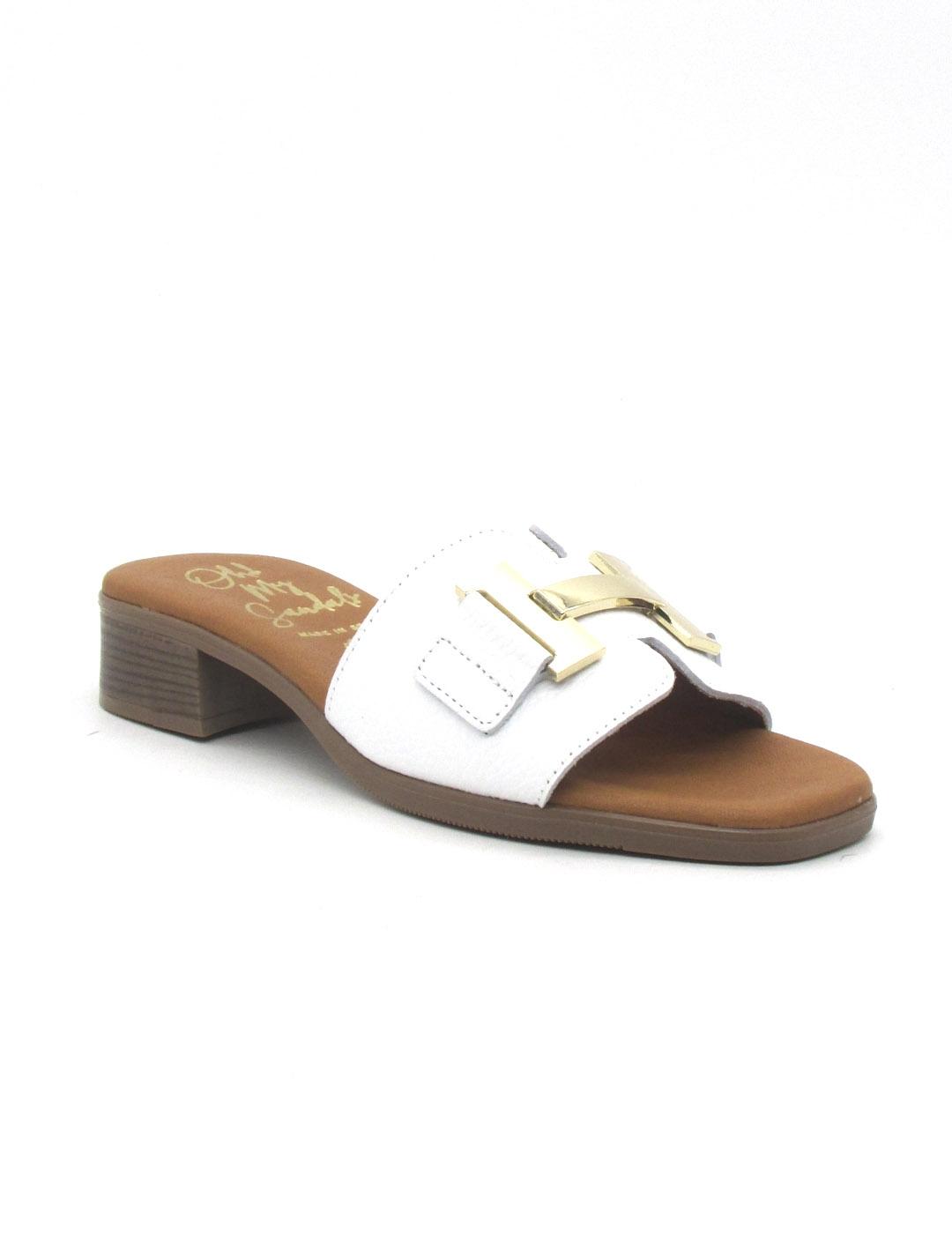 Sandalia Oh My Sandals 5605 de color blanco para mujer