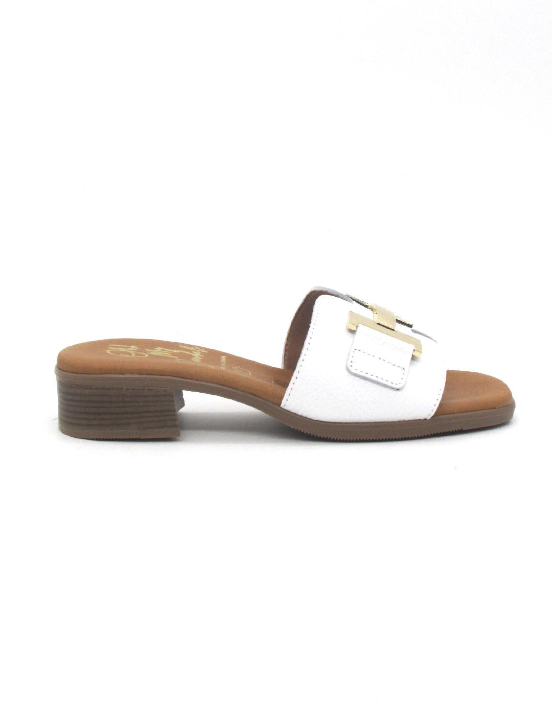 Sandalia Oh My Sandals 5605 de color blanco para mujer