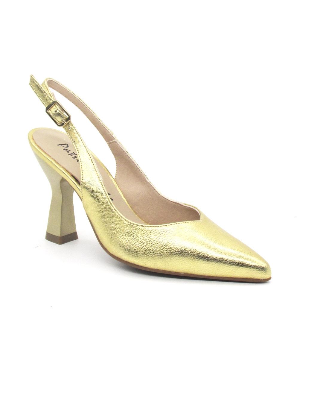 Zapato Destalonado Patricia Miller 5529 de color oro mujer