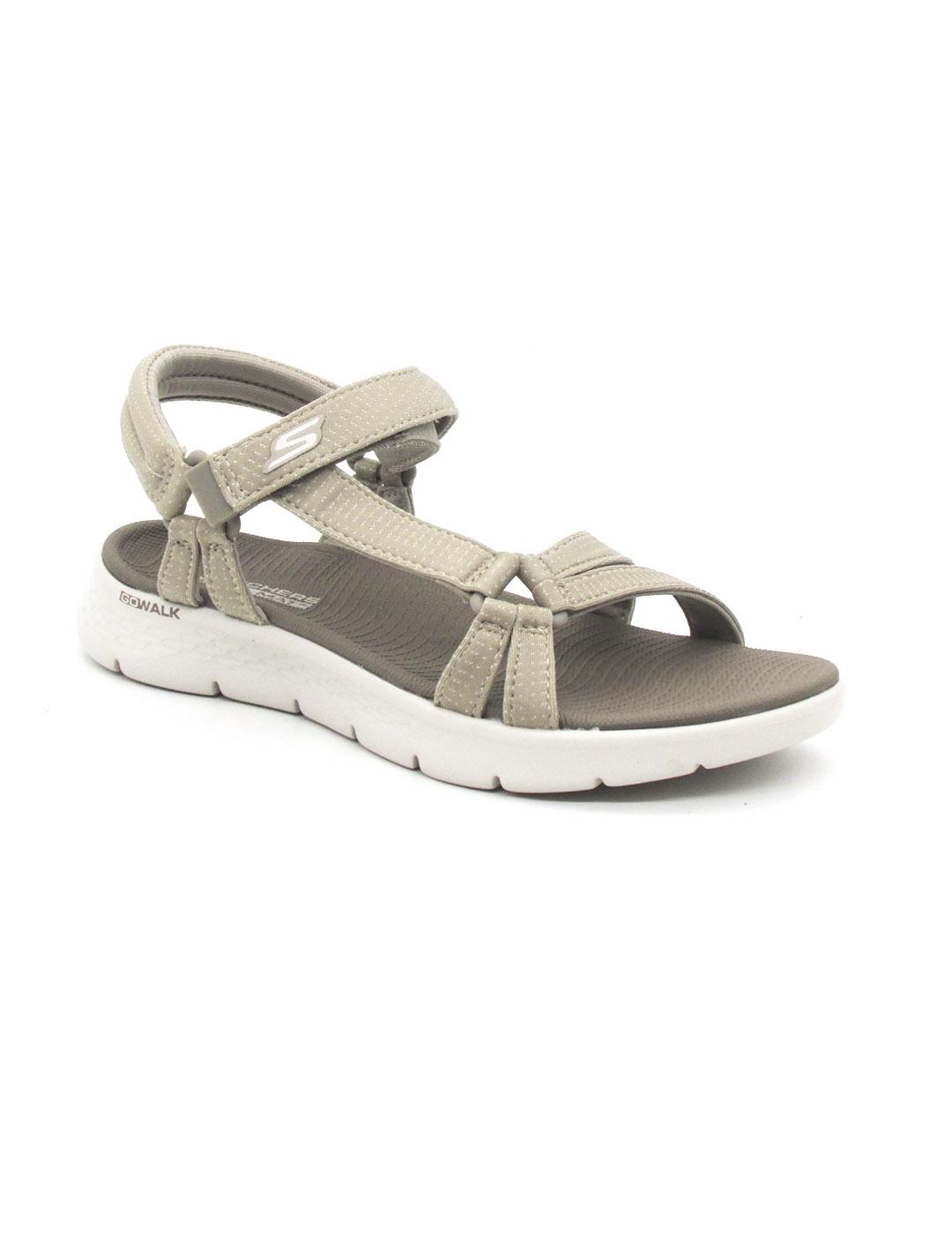 Sandalia Skechers 141451/TPE de color taupe mujer