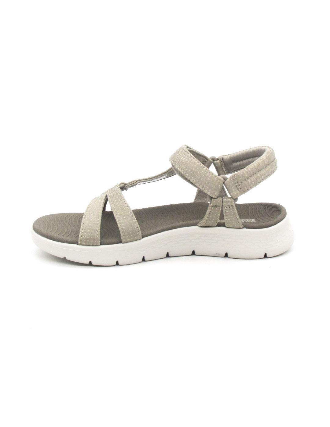 Sandalia Skechers 141451/TPE de color taupe mujer