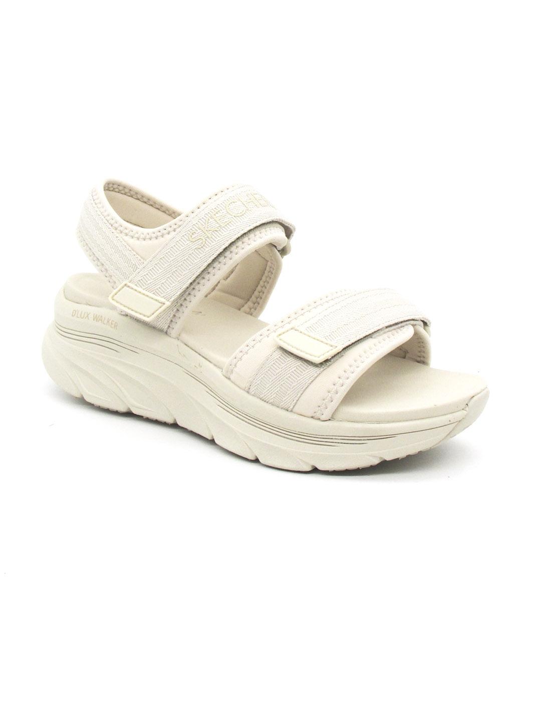 Sandalia Skechers 119823/NAT beige cuña  para mujer