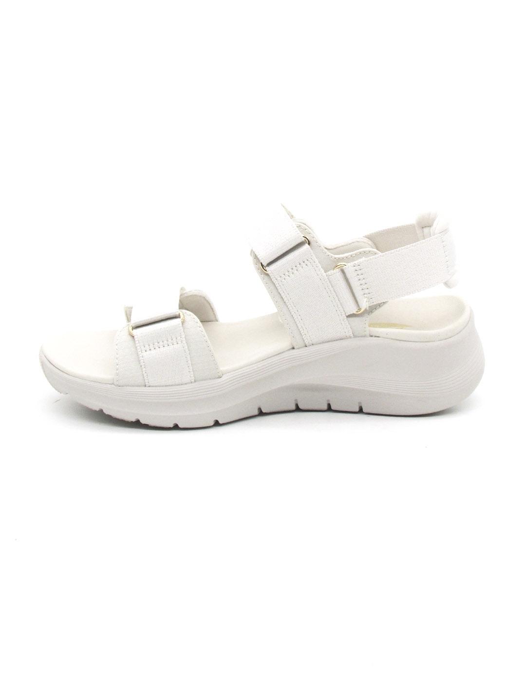 Sandalia Skechers 119465/OFWT de color blanco cuña