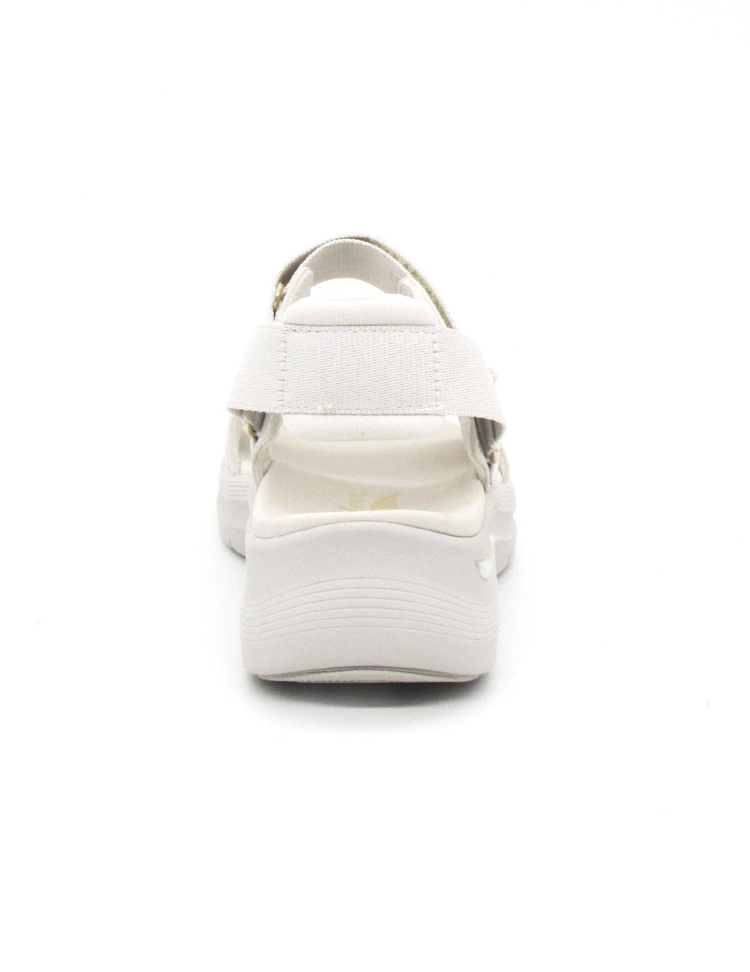 Sandalia Skechers 119465/OFWT de color blanco cuña