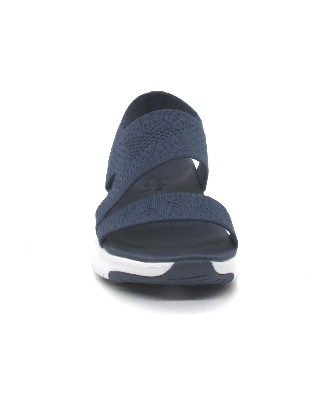 Sandalia Skechers 119458/NVY de color azul cuña para mujer