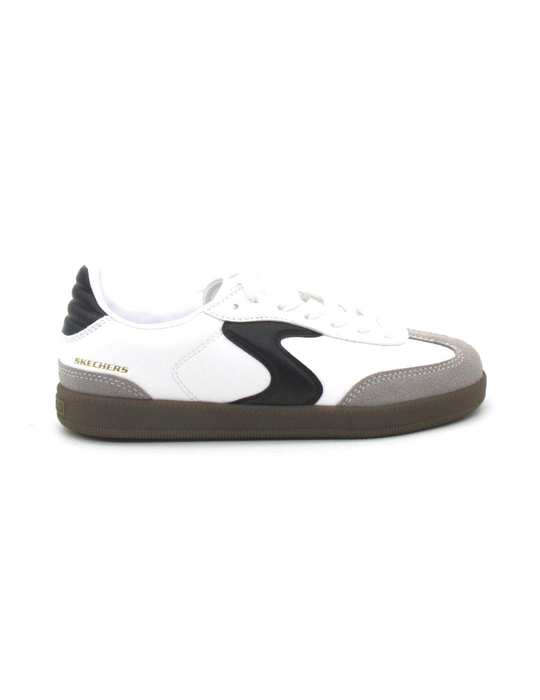 Zapatilla Skechers  418005L/WBK de color blanco