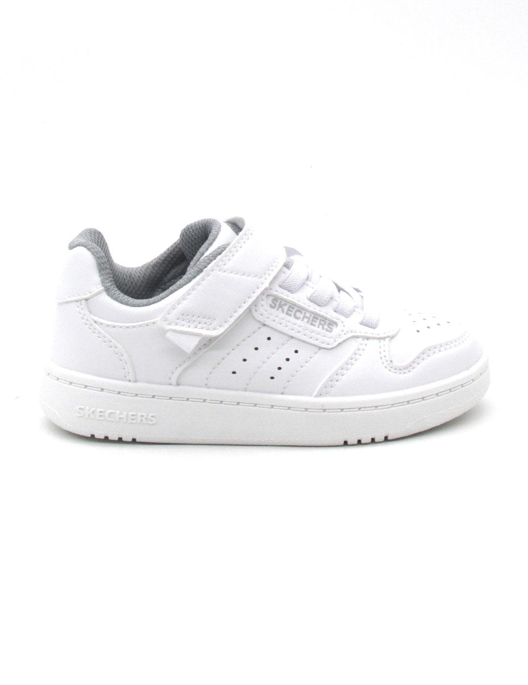 Zapatilla Skechers 405638L/WHT de color blanco para niño