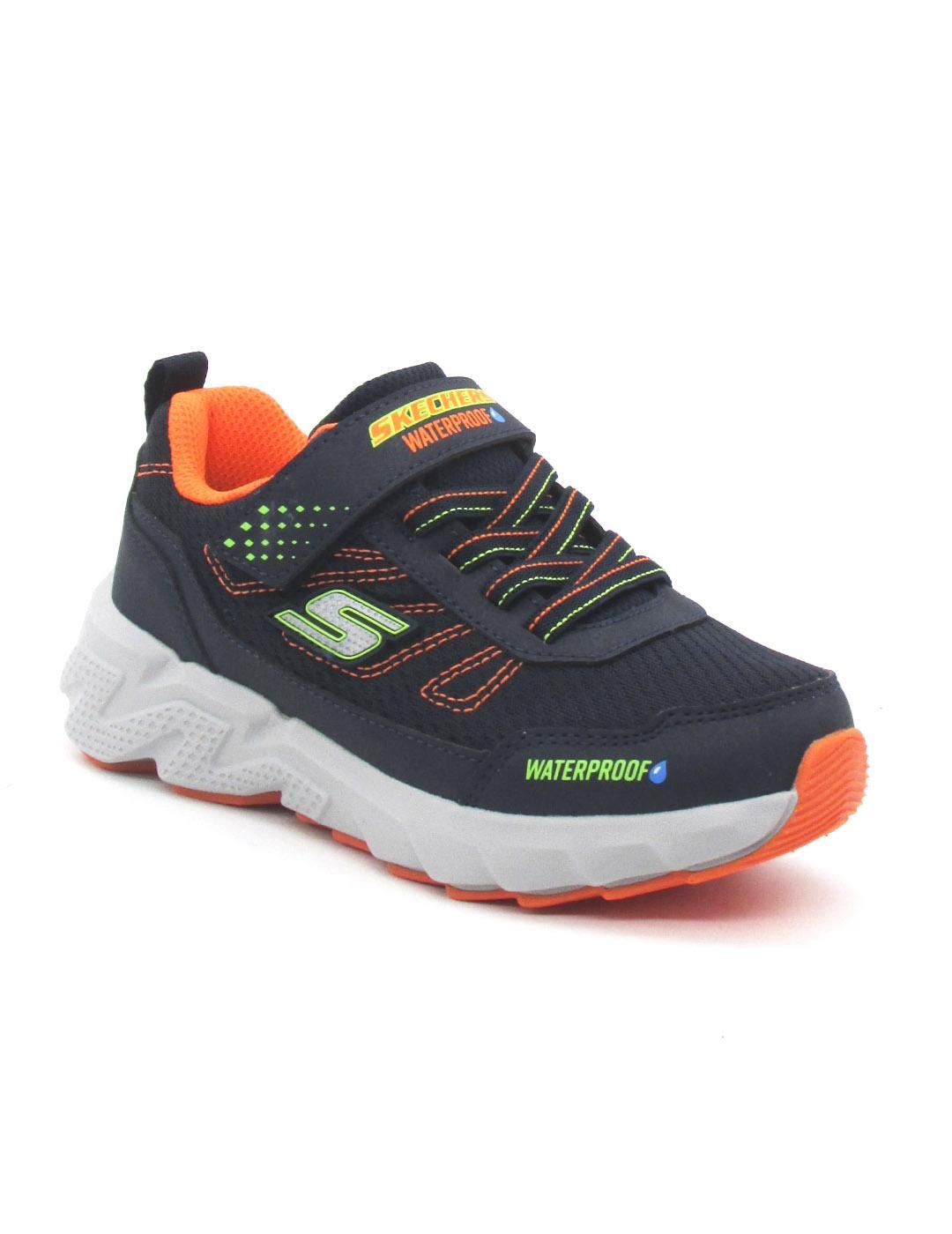 Zapatilla Skechers 406334L/NVOR de color marino/naranja
