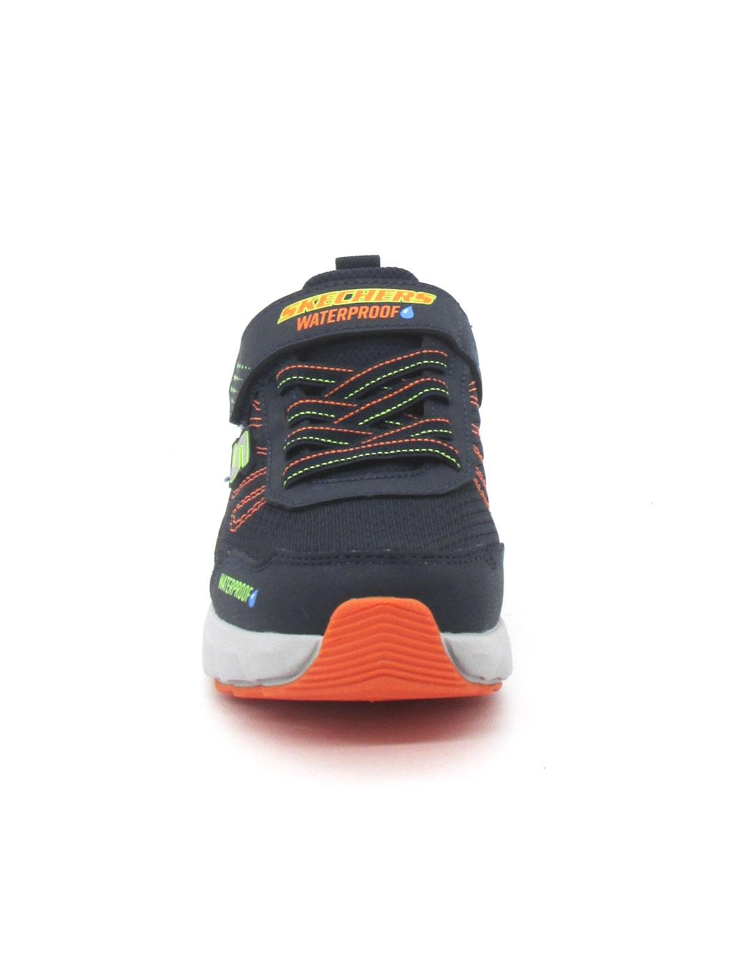 Zapatilla Skechers 406334L/NVOR de color marino/naranja