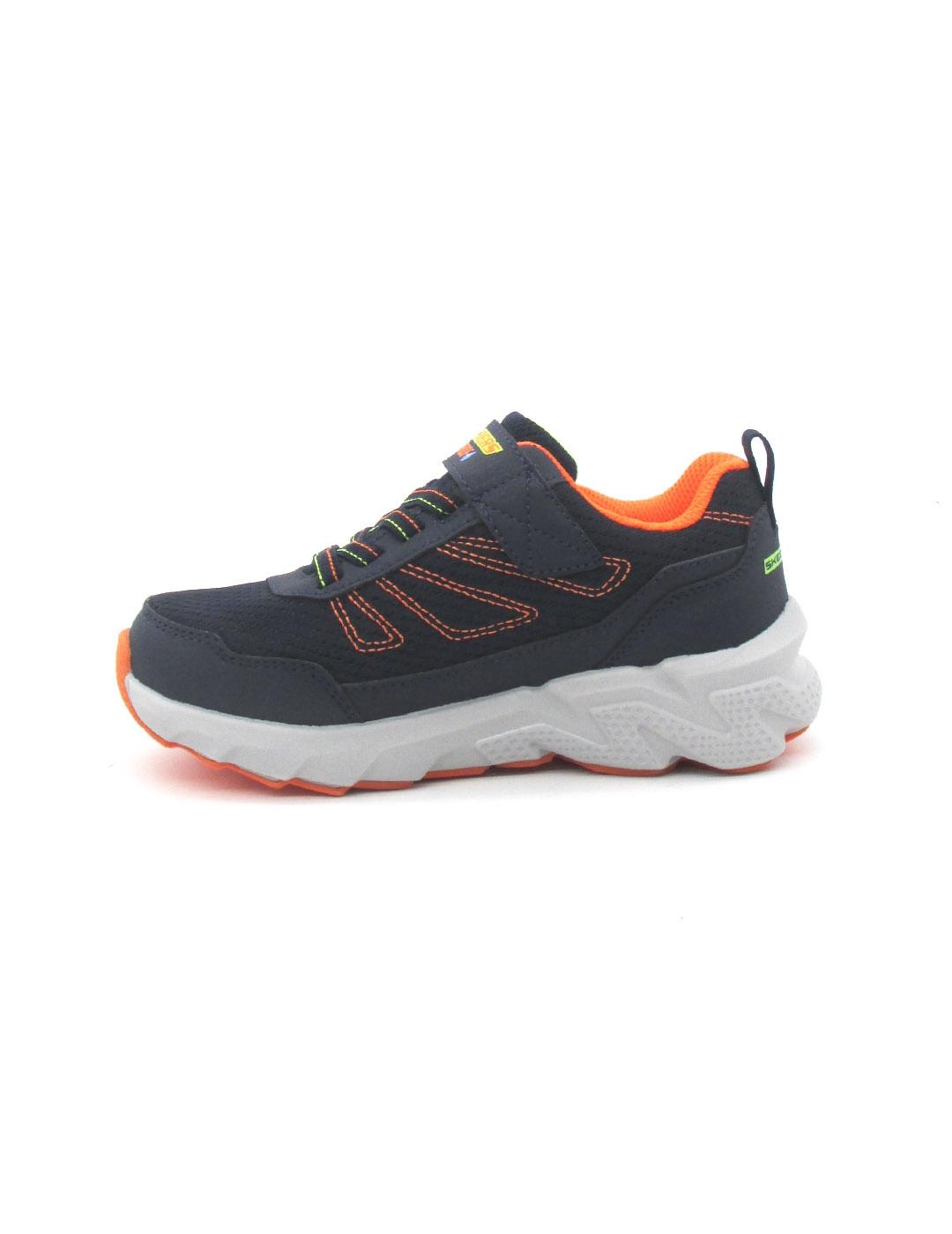 Zapatilla Skechers 406334L/NVOR de color marino/naranja