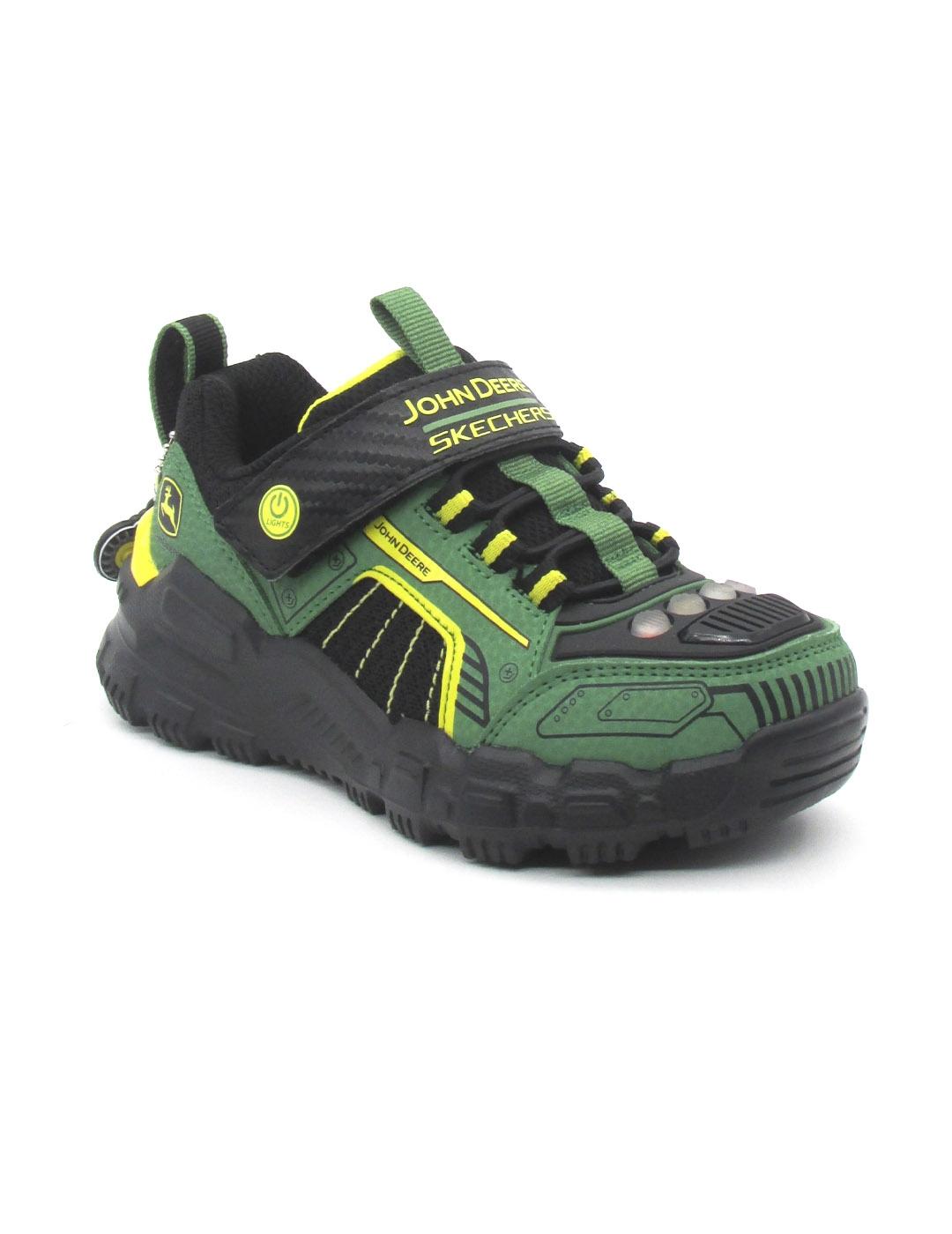 Zapatilla Skechers 407061L verde/negro para niño