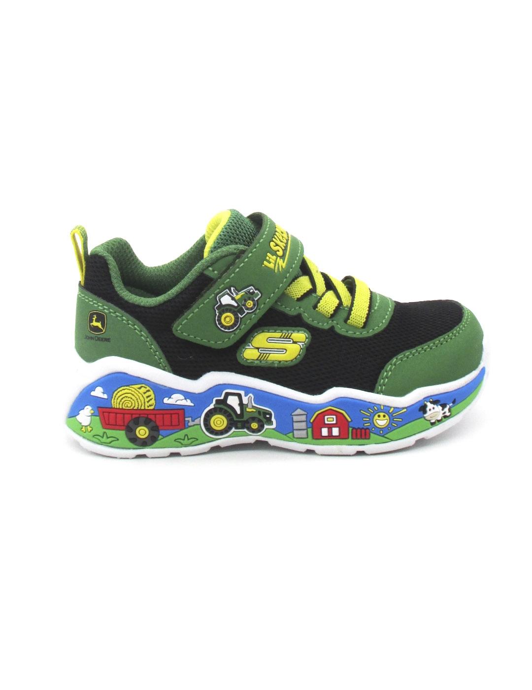 Zapatilla Skechers 407065N/GNBK verde/negro para niño