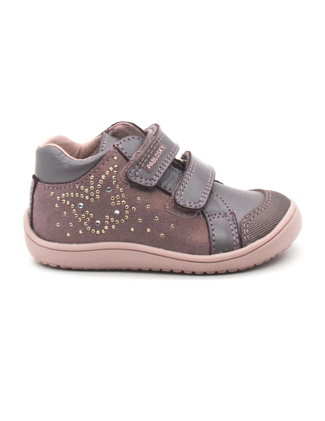 Botin Pablosky 064580 de color rosa con velcro para niña