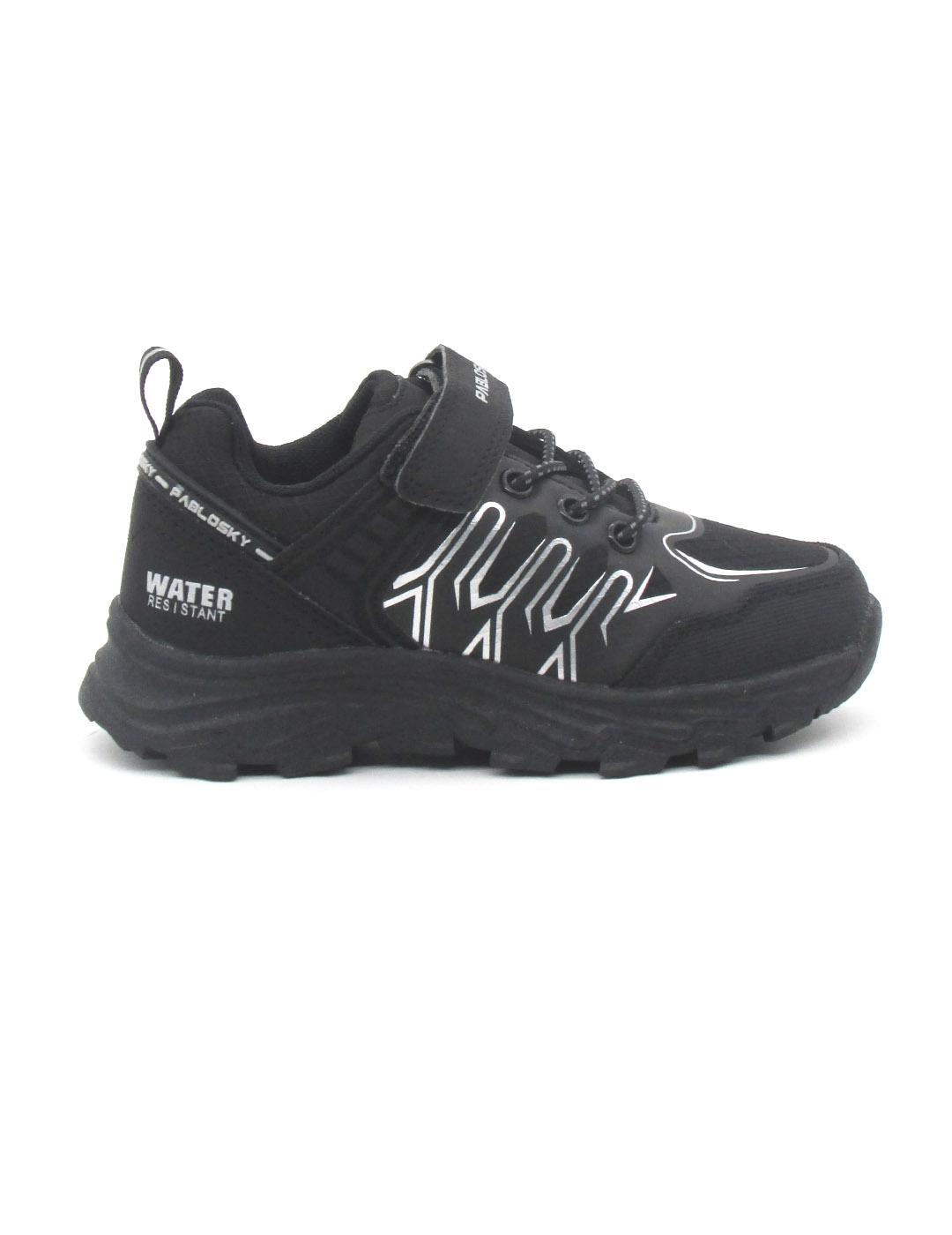 Zapatilla Pablosky 979010 negro/gris water