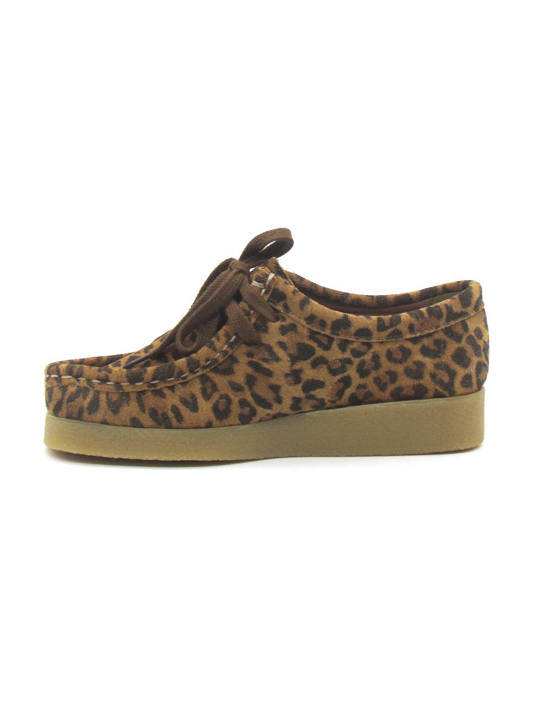 Zapato Deportivo Agot BEE LEOPARDO serraje cordon para mujer