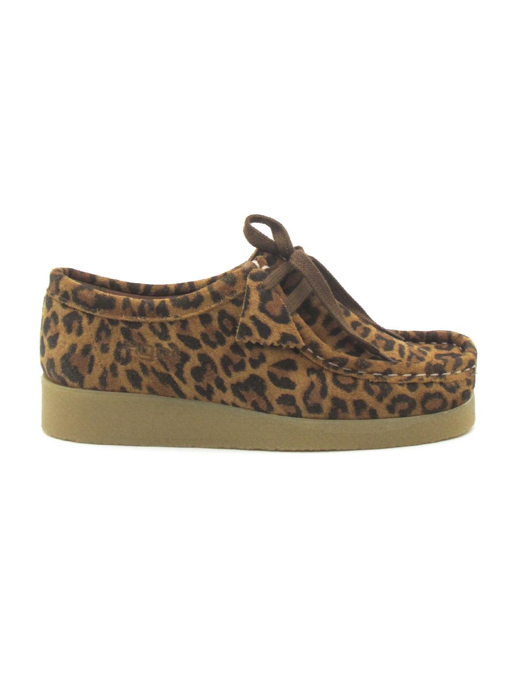 Zapato Deportivo Agot BEE LEOPARDO serraje cordon para mujer