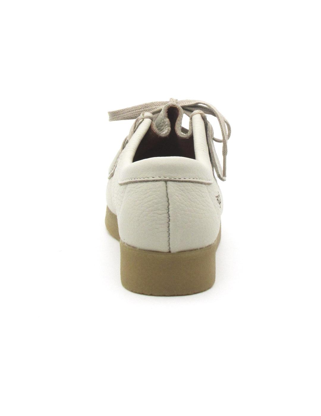 Zapato deportivo Agot BEE ivory piel cordon