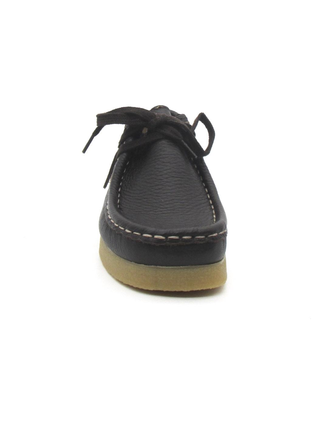 Zapato deportivo Agot BEE caoba piel cordon