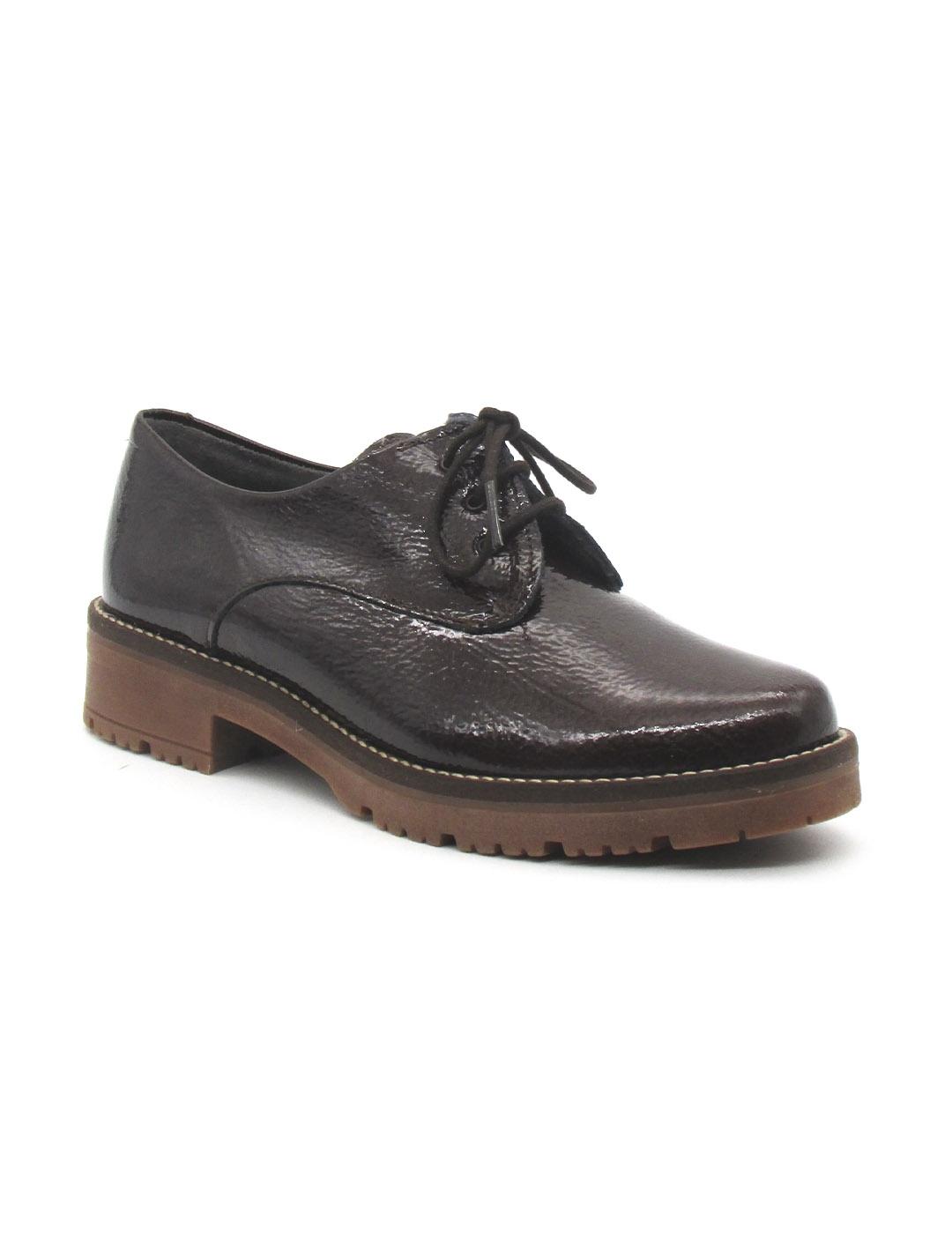 Zapato Pitillos 10782 marron charol con cordon