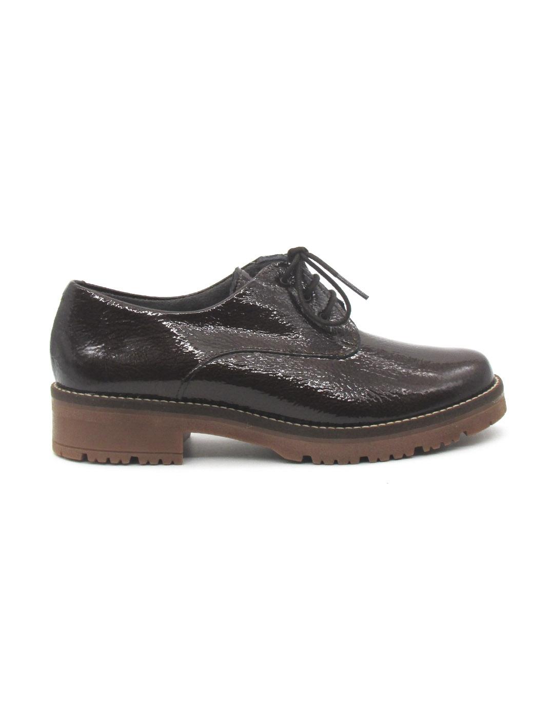 Zapato Pitillos 10782 marron charol con cordon