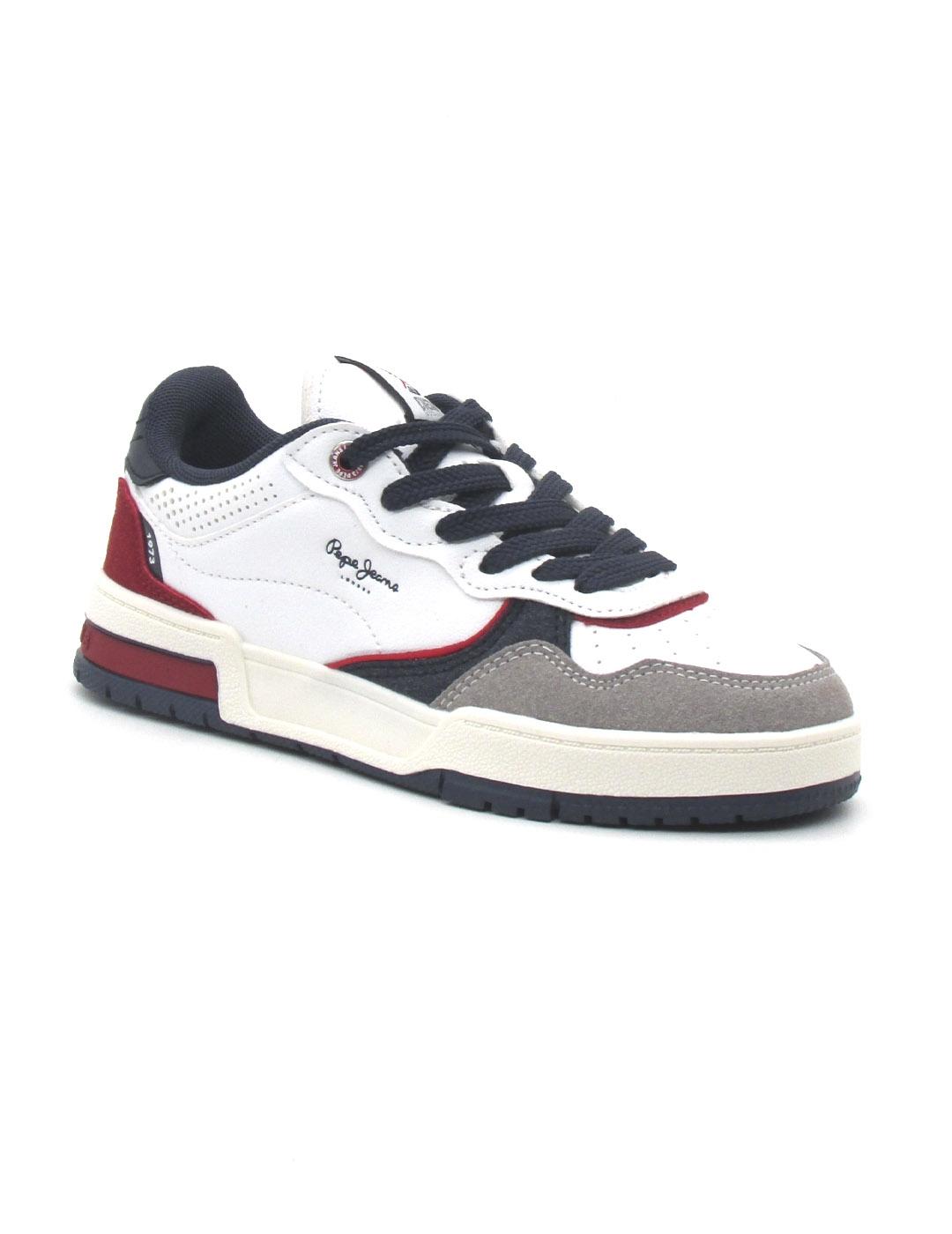 Zapatilla Pepe jeans PBS000003  blanco/azul/gris para niño