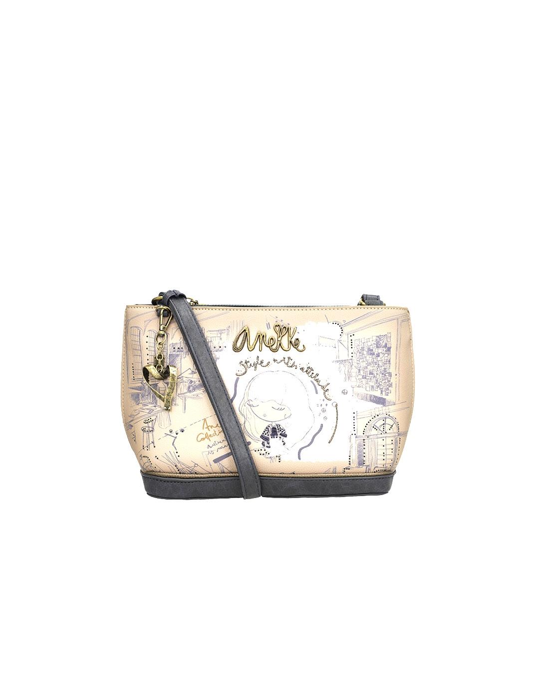 Bolso bandolera Anekke STUDIO 41843-525 azul/beige