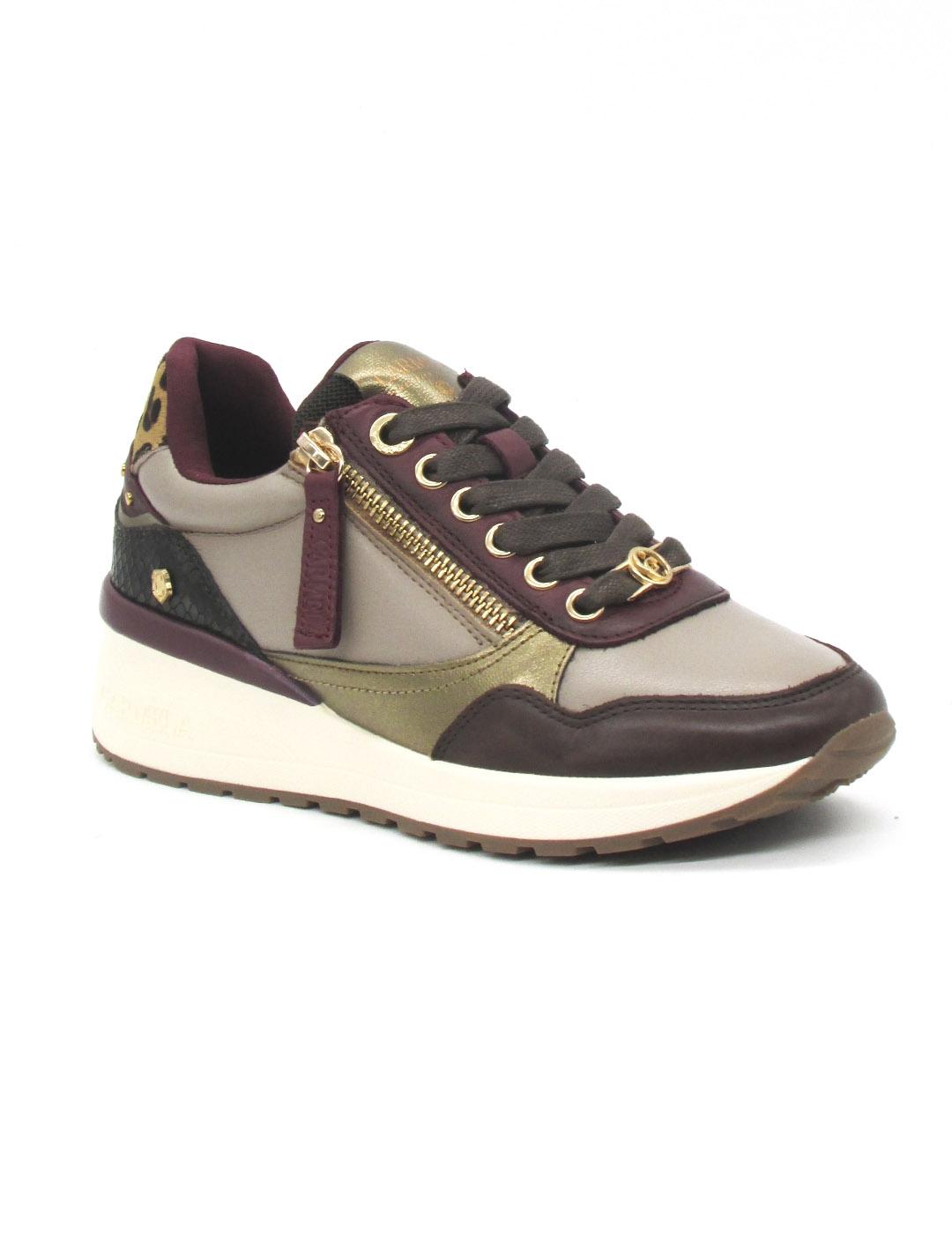 Zapato deportivo Carmela 162442  burdeos cuña