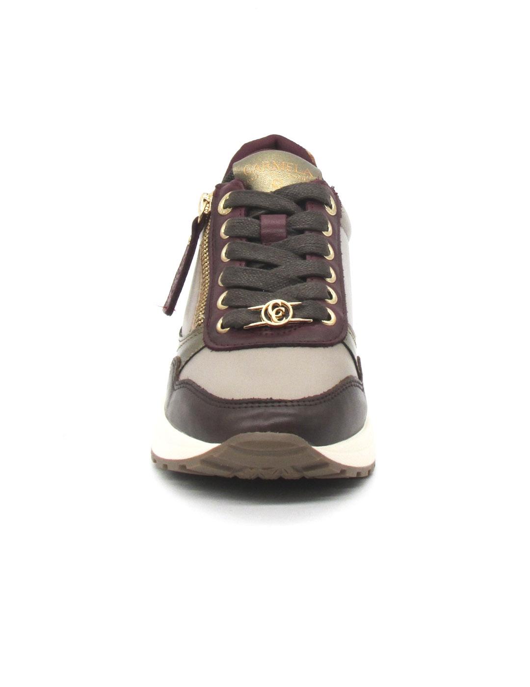 Zapato deportivo Carmela 162442  burdeos cuña